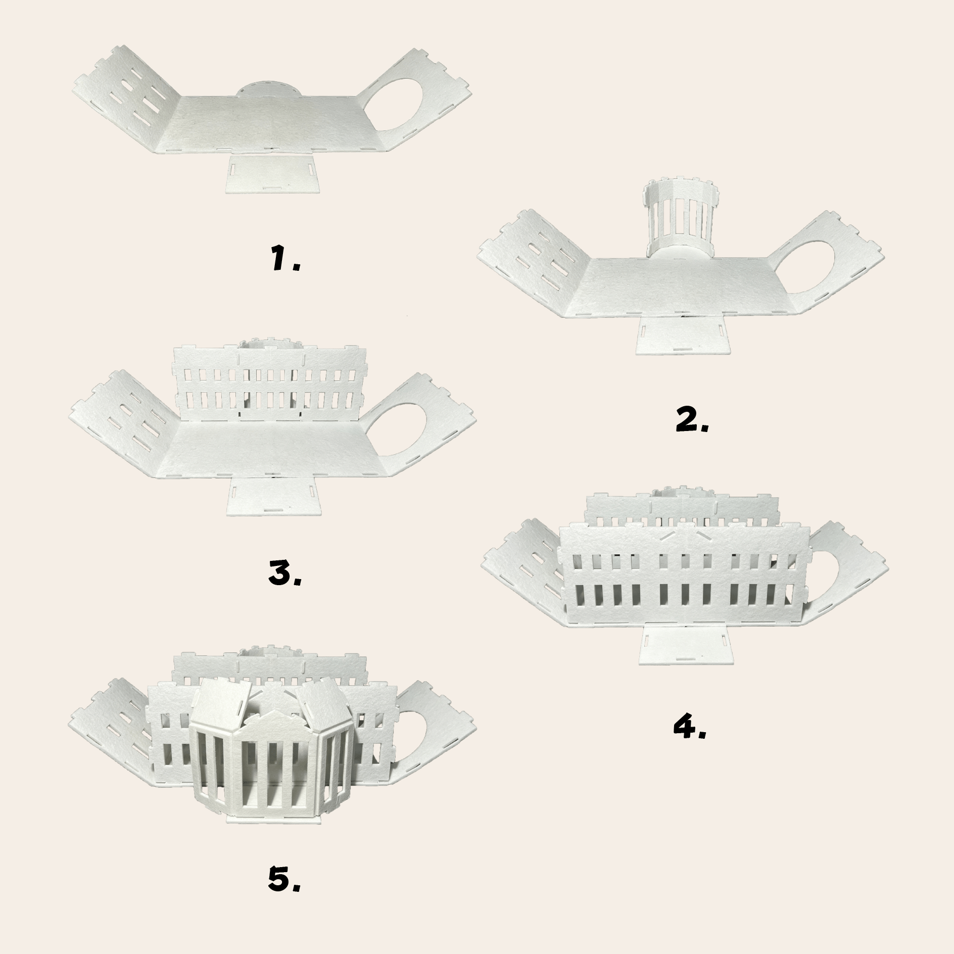 white house shaped cat house